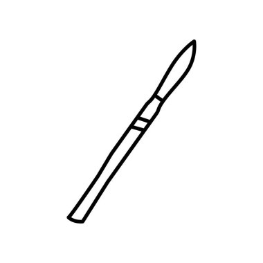 Neşter çizgisi siyah simgesi