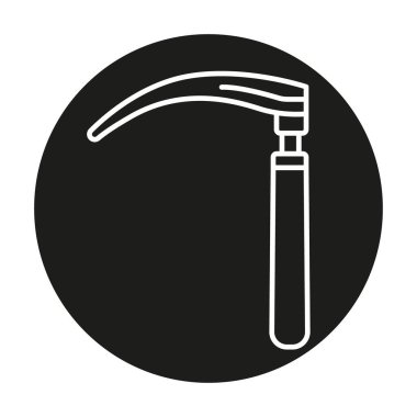 Laringoskop çizgisi siyah simgesi