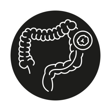 Kolonotomi çizgisi simgesi.