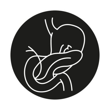 Splenektomi çizgisi siyah simgesi.