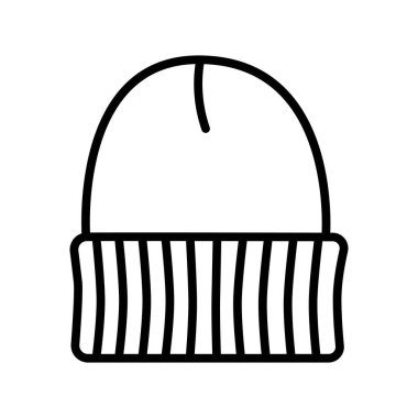 Thermal Beanie black line icon. clipart