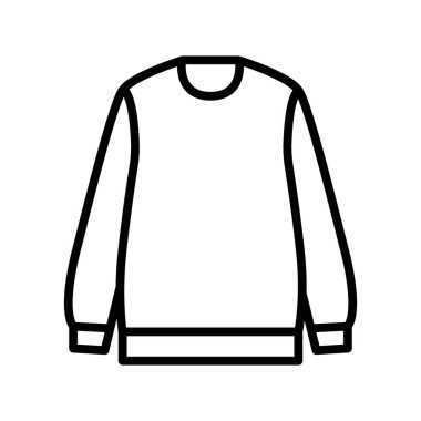 Termal Süveter siyah çizgi simgesi.