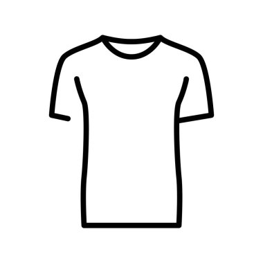 Termal tişört siyah çizgi simgesi.