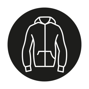 Termal Ceket siyah çizgi simgesi.