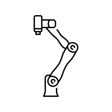 işbirlikçi robot çizgi simgesi. 