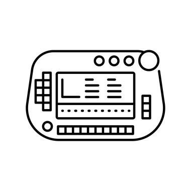 Denetleyiciler satır vektör simgesi. 