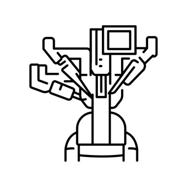 tıbbi robot çizgisi simgesi. 