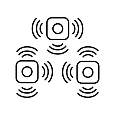 Sensörler satır vektör simgesi. 