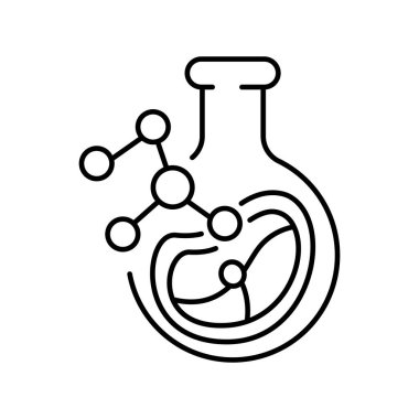 Yapay et siyah çizgi simgesi.