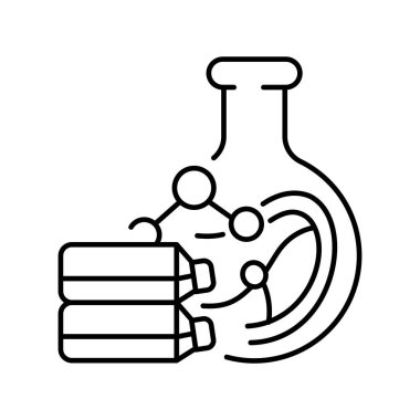 cell growth solution black line icon. clipart