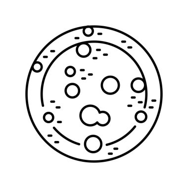 Mikro taş ocakları siyah çizgi simgesi.