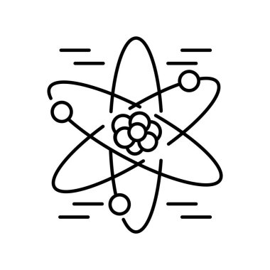 Helium-3 black line icon. clipart