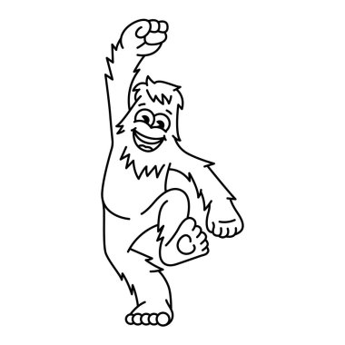 Tatlı fary öykü karakter renk çizelgesi çizimi. Canavarın duruşu ve duyguları. 