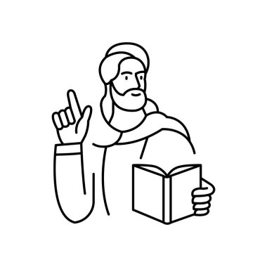 Peygamber Muhammed renk ikonu. Müslüman dini.