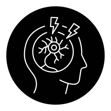 Çoklu skleroz çizgisi siyah ikon. Web sayfası, mobil uygulama için imzala,