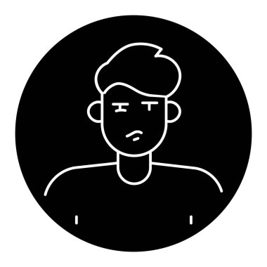 Trigeminal nevralji çizgisi siyah ikon. Web sayfası, mobil uygulama için imzala,