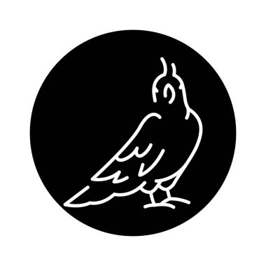 Papağan siyah renk simgesi.