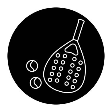 Plaj tenisi renk çizgisi ikonu. Web sayfası, mobil uygulama için imzala,