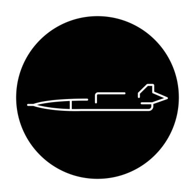 ZALA Aero KUB-BLA çizgi renk simgesi. Çarpışma kamikaze dronu. 