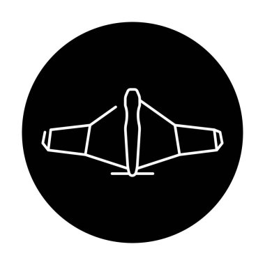 ZALA Aero KUB-BLA çizgi renk simgesi. Çarpışma kamikaze dronu. 