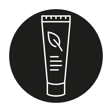 Diş fırçası çizgisi siyah simgesi