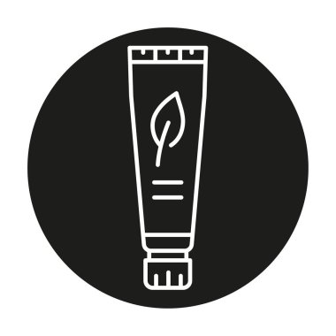 Diş fırçası çizgisi siyah simgesi