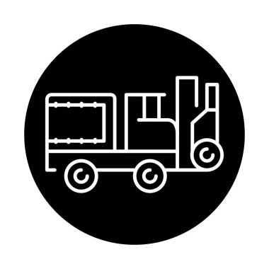 Snow Cutter siyah çizgi çizimi. Kar temizleme makinesi.