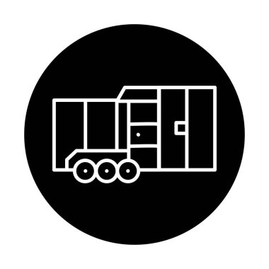 Kar küreme siyah çizgi çizimi. Kar temizleme makinesi.