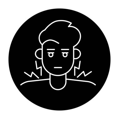 Graves hastalığı renk çizgisi ikonu. Otoimmün hastalıklar. 