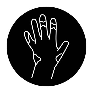 Skleroderma renk çizgisi simgesi. Otoimmün hastalıklar. 