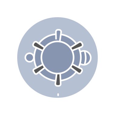 Isı dedektörü düz simge. izole eleman. Düzenlenebilir vuruş.