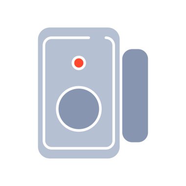 İletişim sensörü düz simgesi