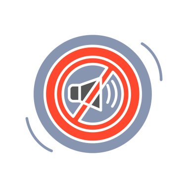 Sessiz Alarm düz simgesi