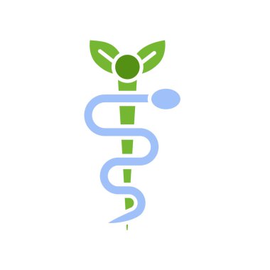 Biyotıp yassı ikonu. Vektör İllüstrasyonu