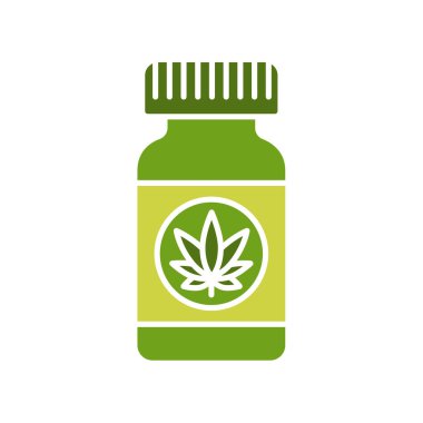 CBD ürünleri düz simge. 