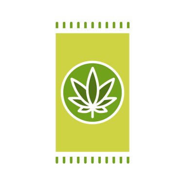 Kenevir halı düz simgesi. 