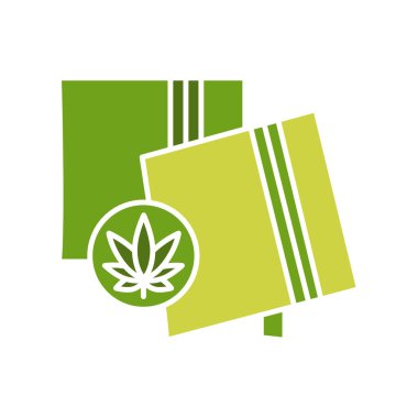 Hemp Paper products flat icon.  clipart