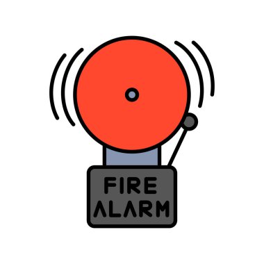 Alarm sistemi renk çizgisi simgesi