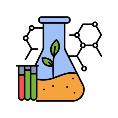 Bioremediation color line icon. clipart