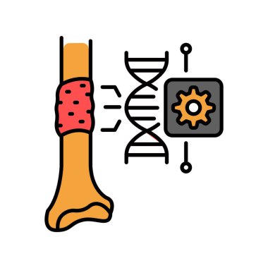 Doku mühendisliği renk çizgisi simgesi.
