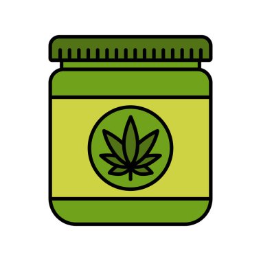 Kenevir otu besleme renk çizgisi simgesi. 