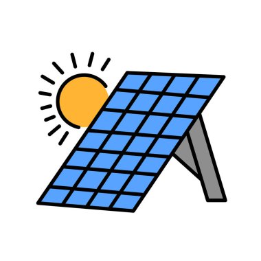 Fotovoltaik Panel renk simgesi.