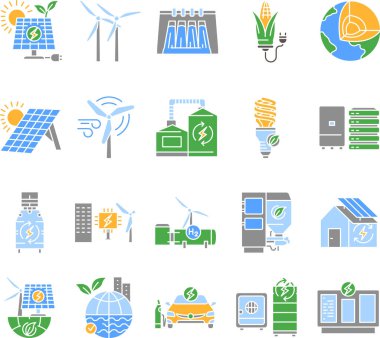 Yenilenebilir enerji düzeyi simgeleri ayarlandı. 