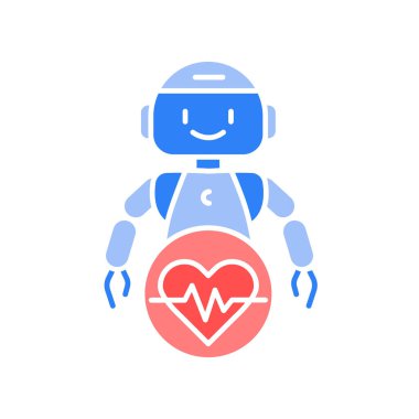 ai sağlık hizmeti ikonu. Vektör izole eleman. Düzenlenebilir vuruş.