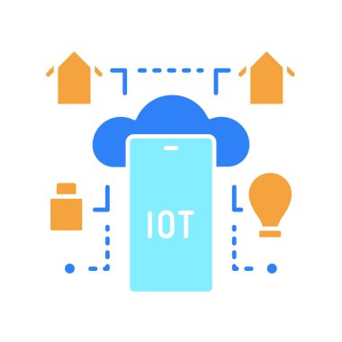 ai-güçlü iot hattı simgesi. Vektör izole eleman. Düzenlenebilir vuruş.