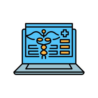 Dijital ve yazdırma projeleri için Al tıbbi kayıt siyah çizgi simgesi. Uygulamalar ve web siteleri için en az temiz simgeler. UI UX ve markalaşma için modern basit simgeler