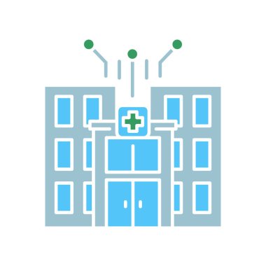 Dijital ve yazdırma projeleri için hastane işi siyah çizgi ikonunun yapay zeka optimizasyonu. Uygulamalar ve web siteleri için en az temiz simgeler. UI UX ve markalaşma için modern basit simgeler