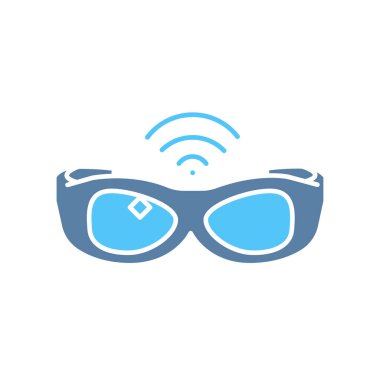 Dijital ve yazdırma projeleri için akıllı gözlük siyah çizgi simgesi. Uygulamalar ve web siteleri için en az temiz simgeler. UI UX ve markalaşma için modern basit simgeler