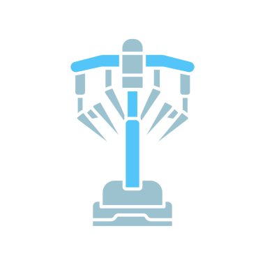 Dijital ve baskı projeleri için robot cerrah siyah çizgi simgesi. Uygulamalar ve web siteleri için en az temiz simgeler. UI UX ve markalaşma için modern basit simgeler