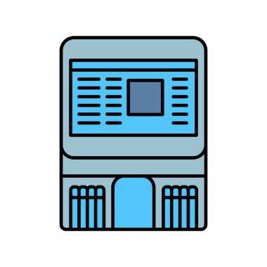 Dijital ve baskı projeleri için kan testi cihazı siyah çizgi simgesi. Uygulamalar ve web siteleri için en az temiz simgeler. UI UX ve markalaşma için modern basit simgeler
